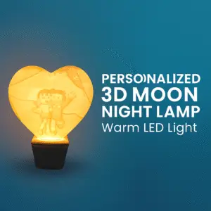 3D Heart Shaped Personalized Lamp Plug