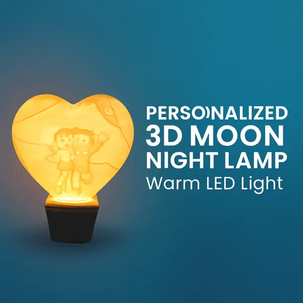 3D Heart Shaped Personalized Lamp Plug