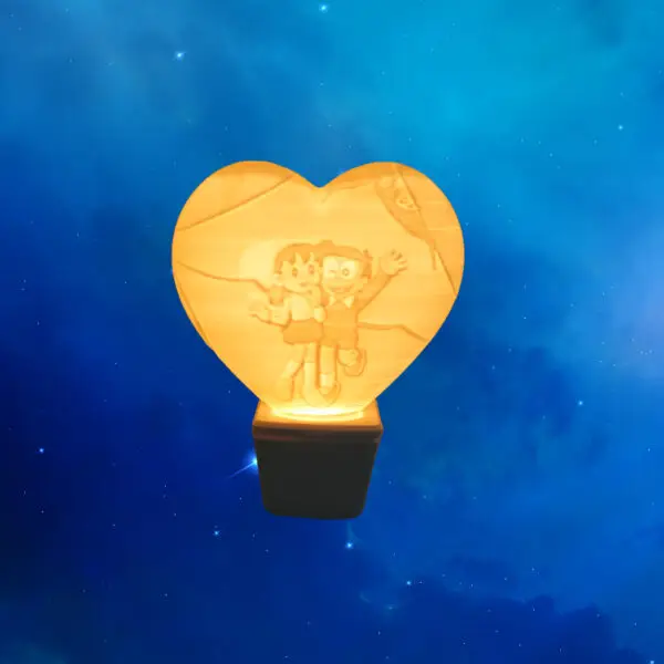 3D Heart Shaped Personalized Lamp Plug - Image 2