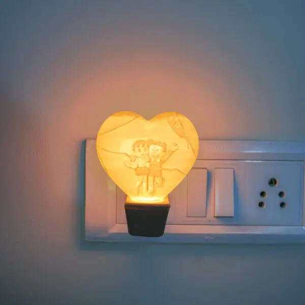 3D Heart Shaped Personalized Lamp Plug - Image 3